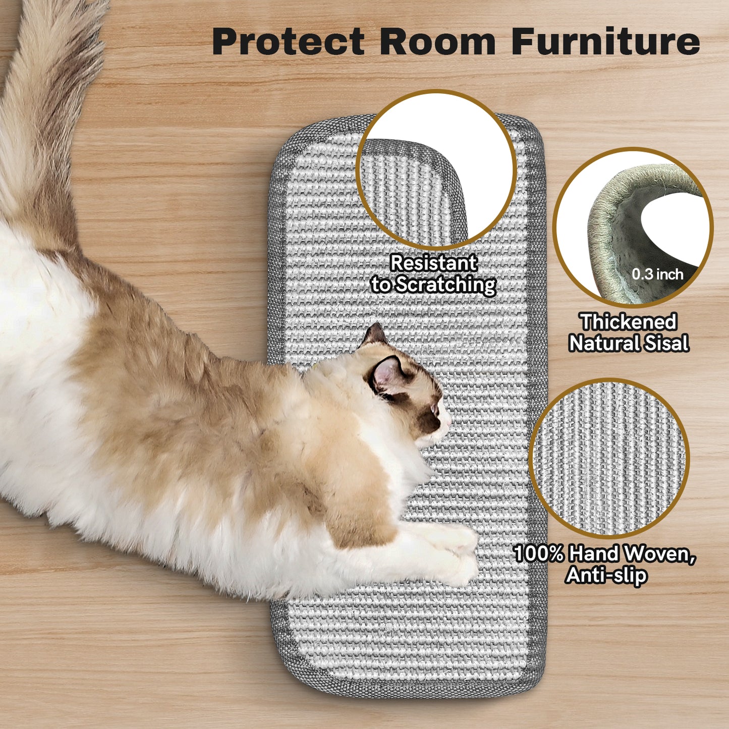 Tapis à gratter en sisal pour chat