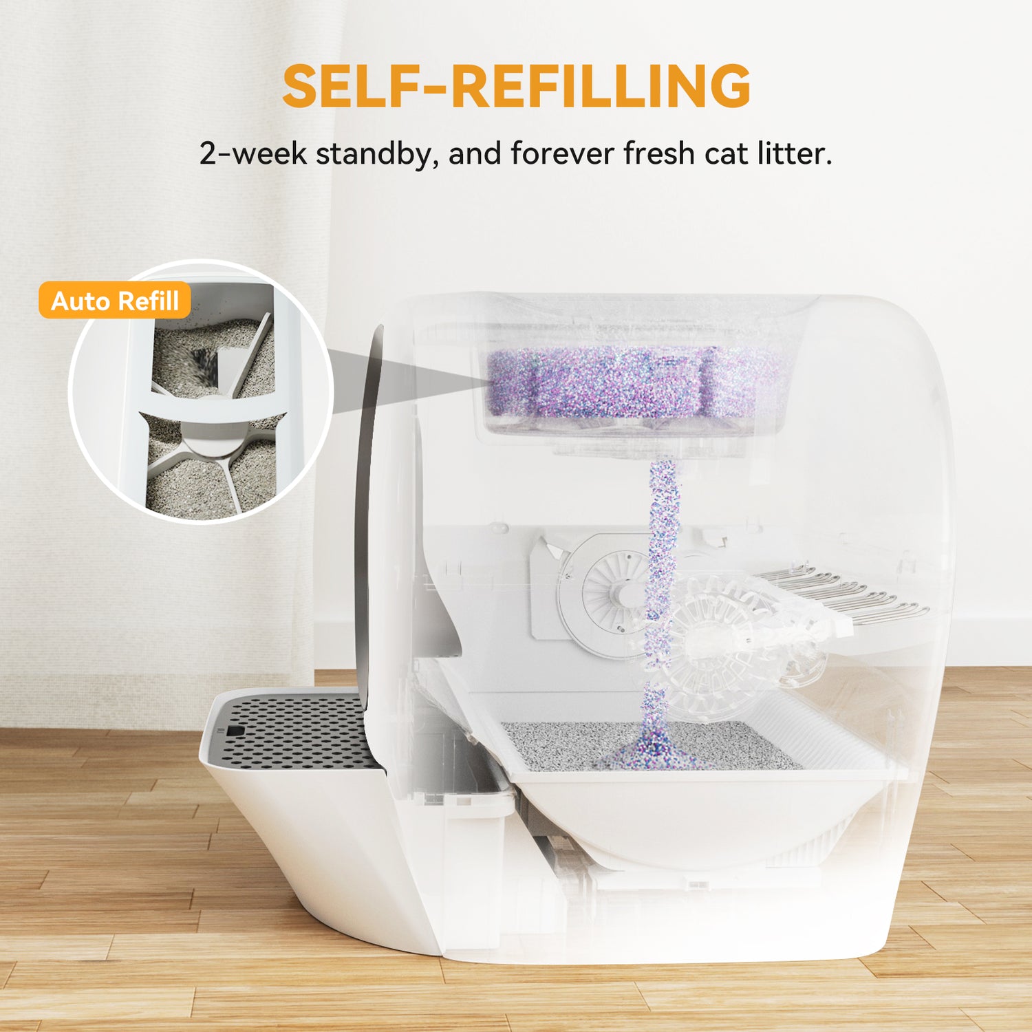 auto refill self-refilling cat litter box