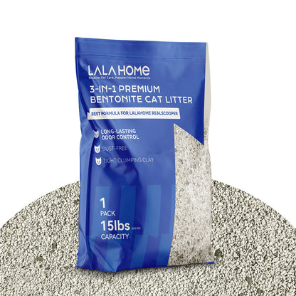 LALAHOME 3-In-1 Premium Sodium-Based Bentonite Cat Litter